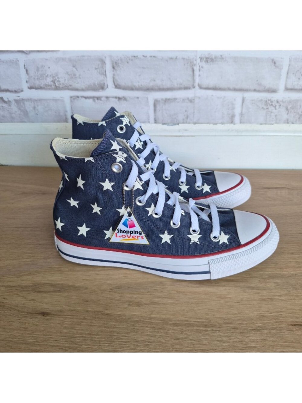 ⭐Converse Chuck Taylor Hi Stars Print 5.5 Men's Shoes Sneaker Navy Blue A15503F
